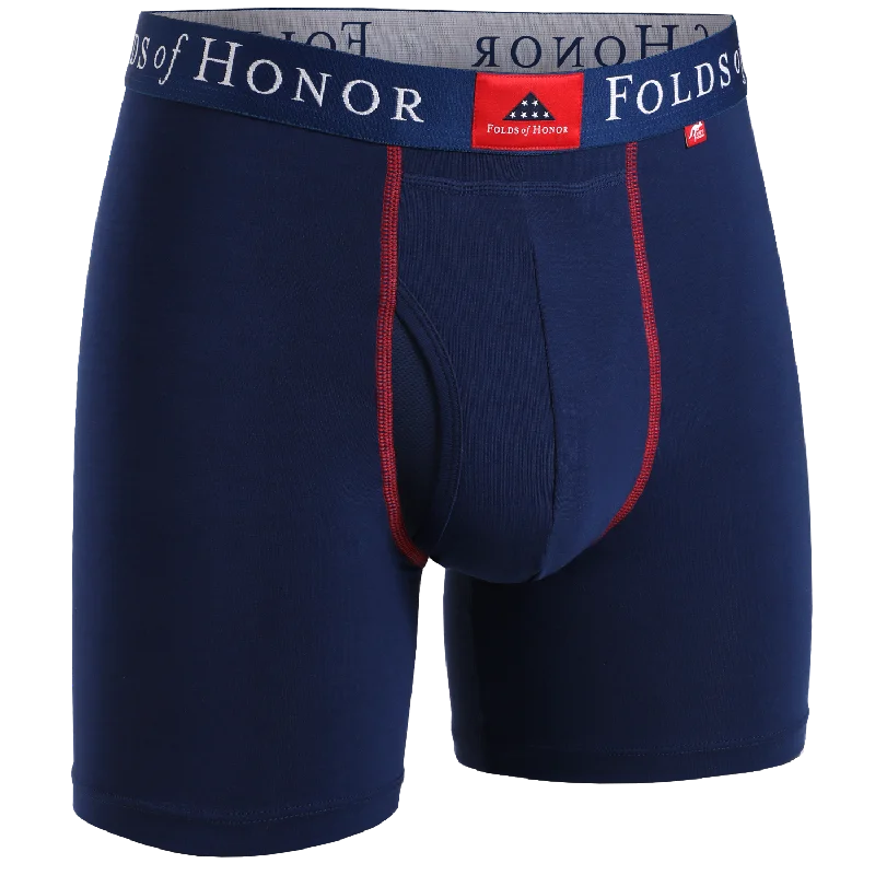Compression men's boxer briefs for muscle supportSwing Shift 6" Boxer Brief - - Folds of Honor - Navy Compression men's boxer briefs for muscle supportSwing Shift 6" Boxer Brief - - Folds of Honor - Navy