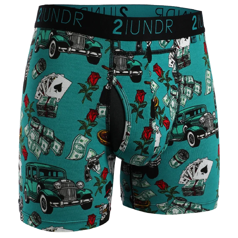 Mesh - paneled men's boxer briefs for ventilationSwing Shift 6" Boxer Brief - Mobsters Mesh - paneled men's boxer briefs for ventilationSwing Shift 6" Boxer Brief - Mobsters
