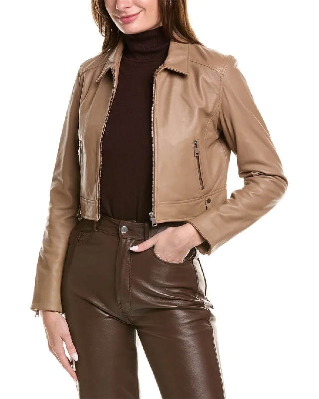 Lamarque Sacha Leather Moto Jacket