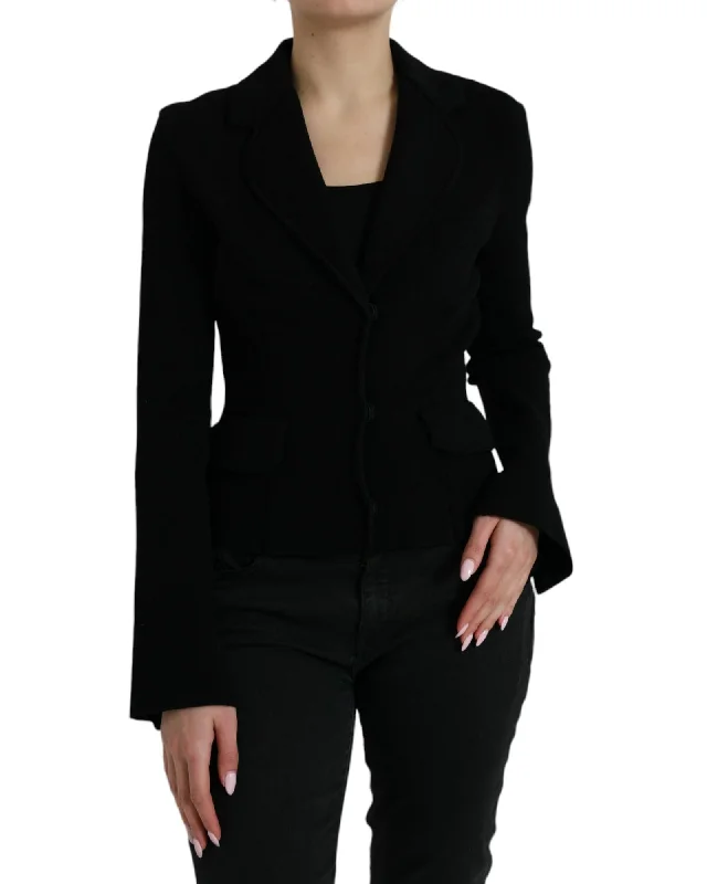 Dolce & Gabbana Elegant  Designer Blazer with Notch Lapels and Button Closure