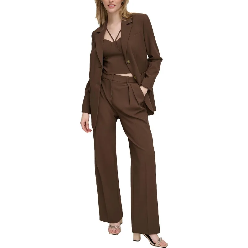 Womens Crepe Suit Separate Two-Button Blazer