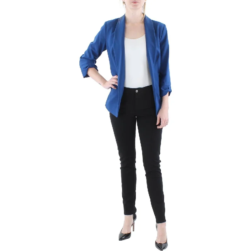 Petites Womens Business Career Open-Front Blazer