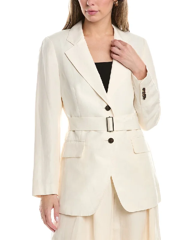 Lafayette 148 New York Kettson Silk & Linen-Blend Blazer