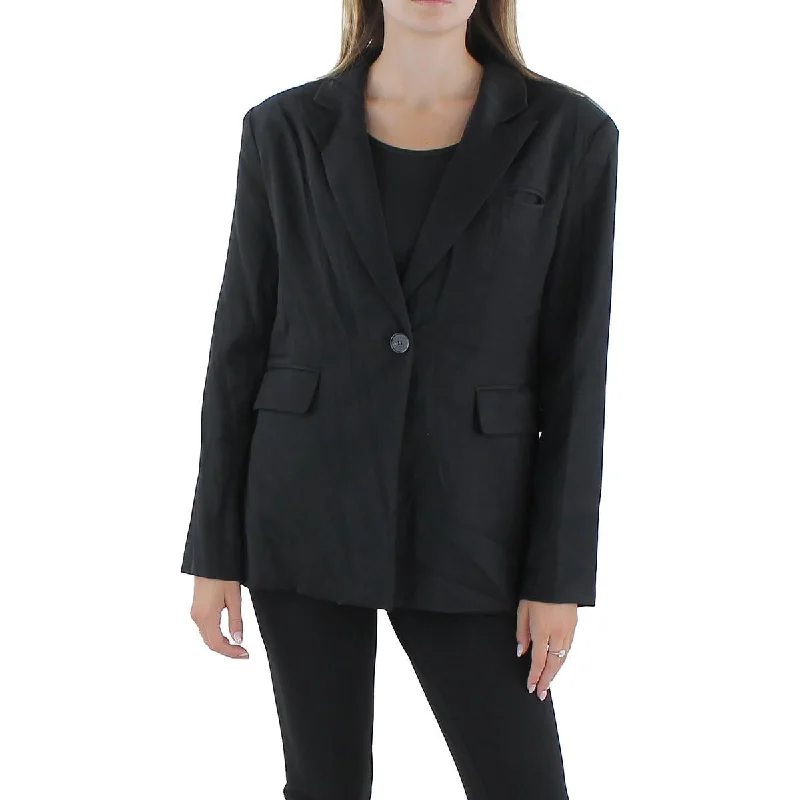 Womens Suit Separate Office One-Button Blazer