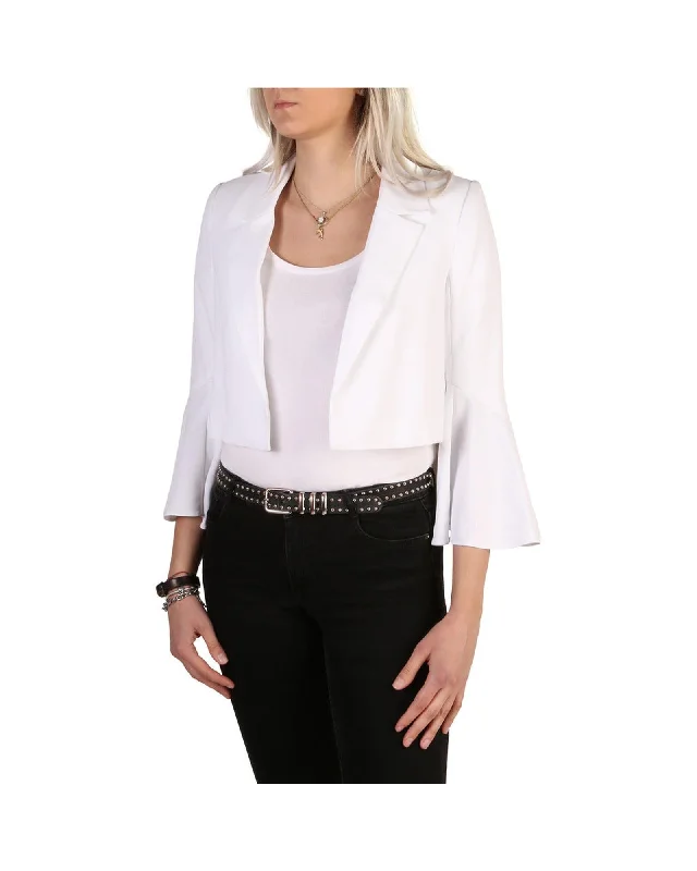 Guess  Women's Bell Sleeve Cropped Blazer White