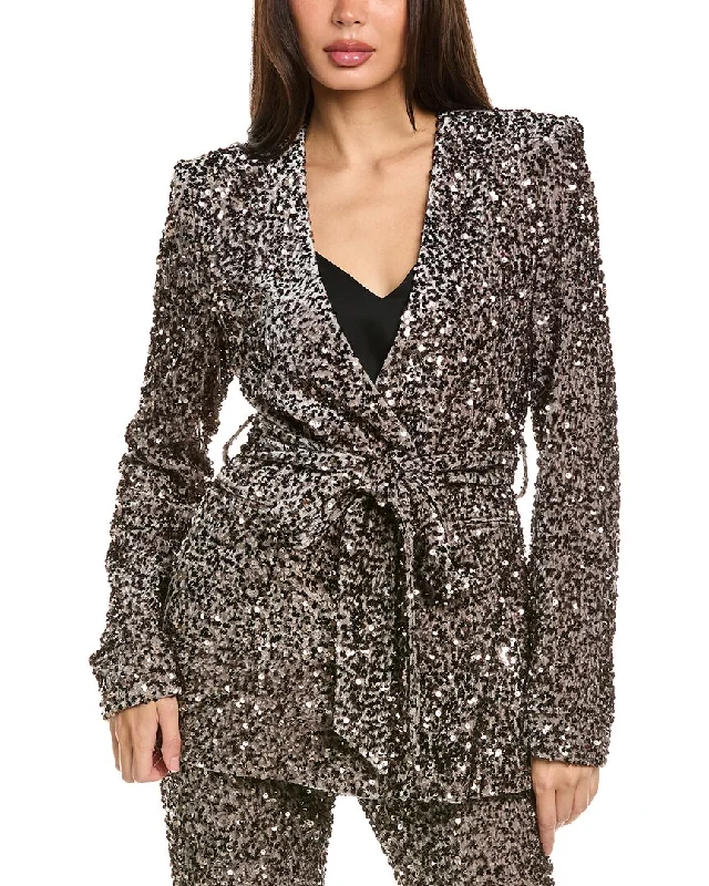 Badgley Mischka Velvet Sequin Blazer