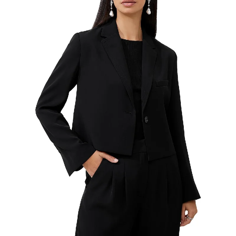 Harry Womens Cropped Suit Separate One-Button Blazer