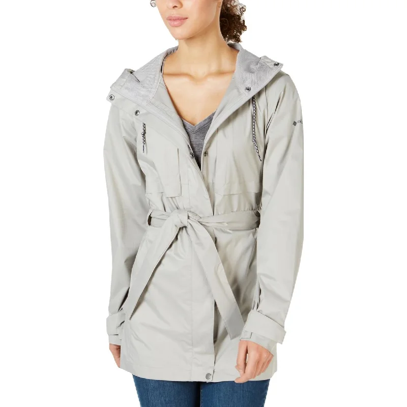 Columbia Sportswear Womens Pardon My Trench Water Resistant Hooded Raincoat