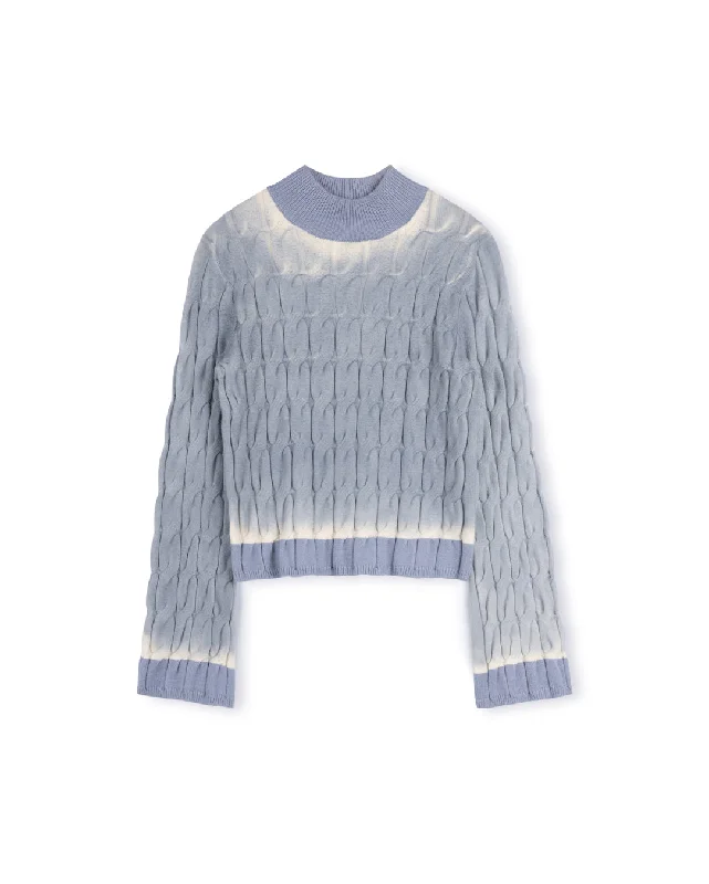 Fitted Sleeve Cable Knit Sweater