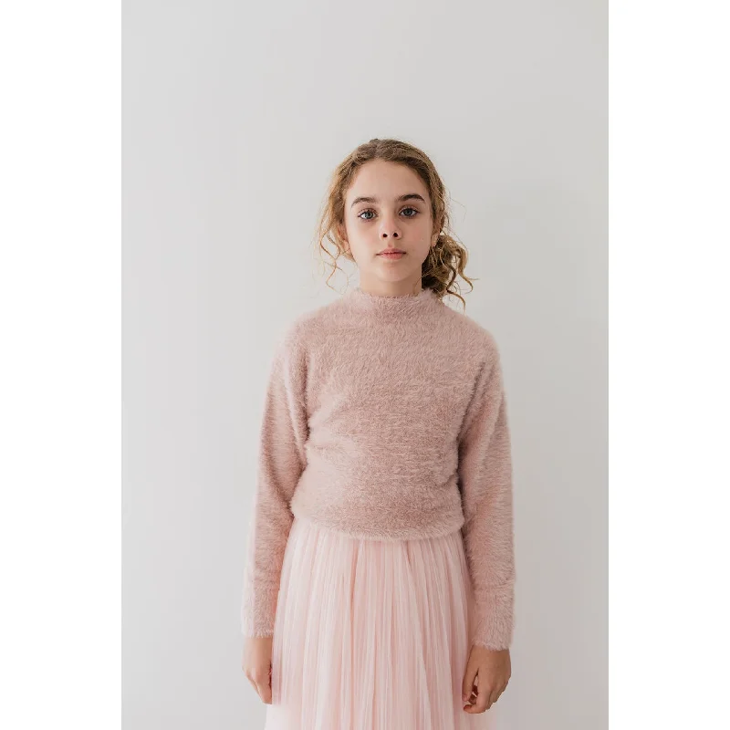 Gold Label By Petite Amalie Antique Rose Fluffy Sweater