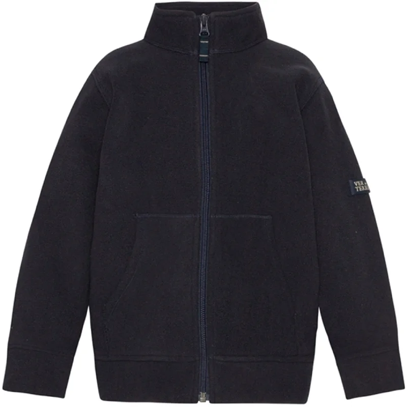 Ver de Terre Doubleface Fleece Jakke Navy/Mocca