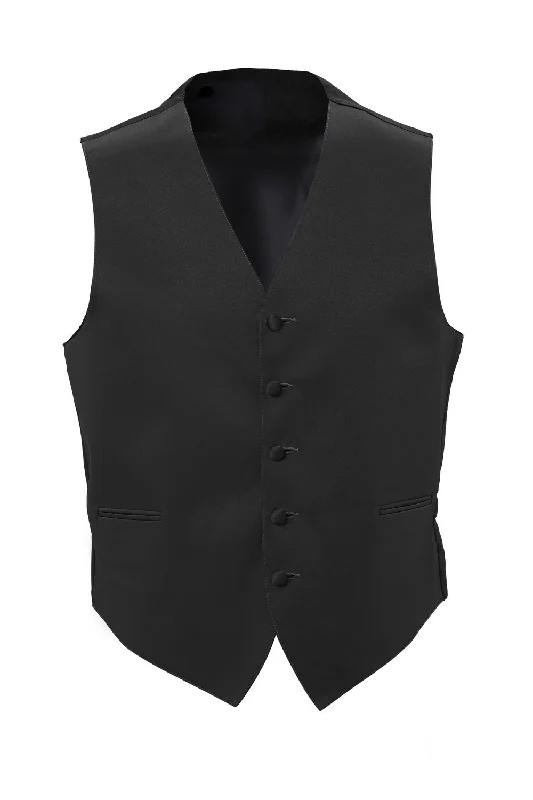 Black Satin Tuxedo Vest