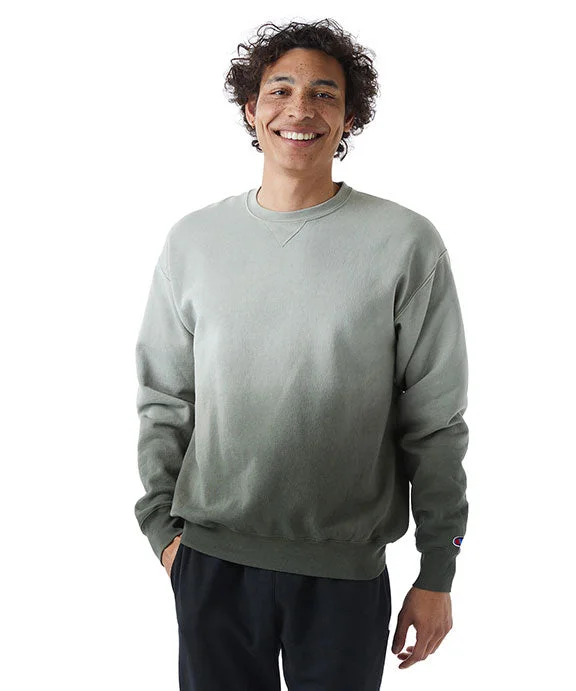 CD400D - Champion Unisex Dip Dye Crewneck Sweater | Army Ombre