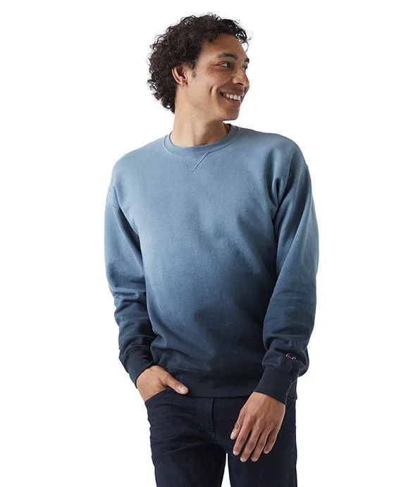 CD400D - Champion Unisex Dip Dye Crewneck Sweater | Black Ombre