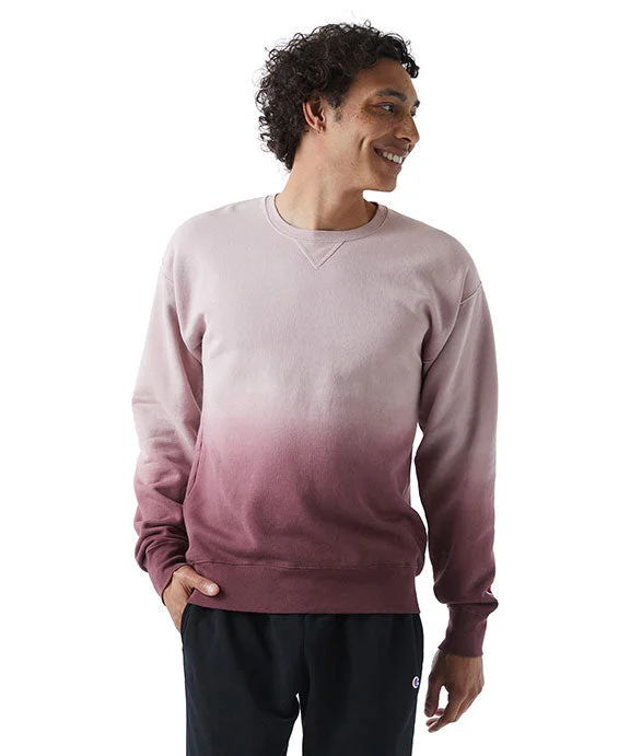 CD400D - Champion Unisex Dip Dye Crewneck Sweater | Maroon Ombre