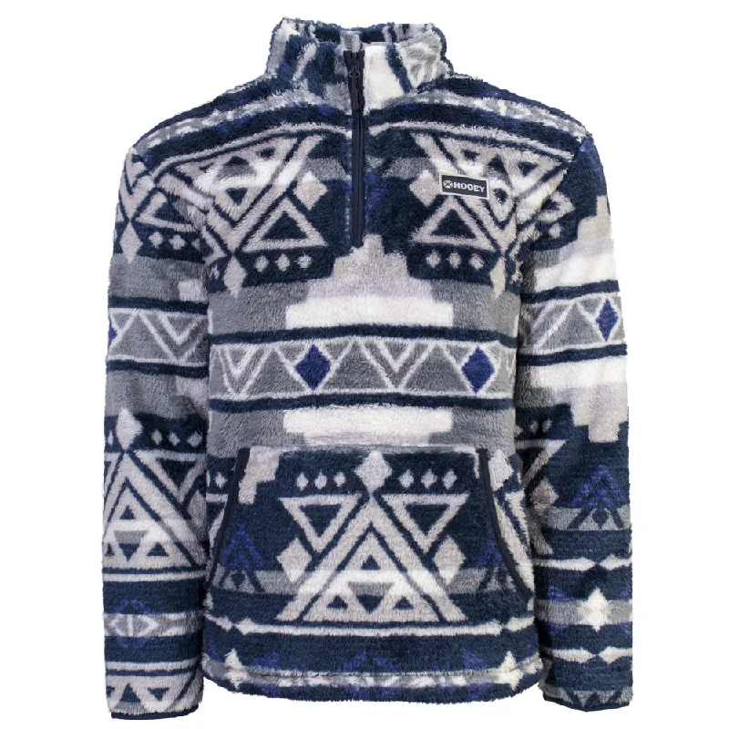 "Hooey Fleece Pullover" Navy/Grey/Aztec