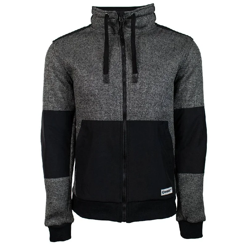 "Hooey Full Zip Tech Jacket" Charcoal w/Black Accents