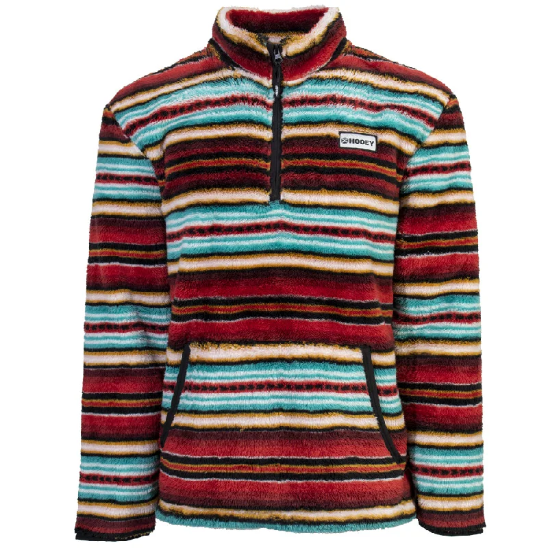 "Ladies Fleece Pullover" Red/Serape