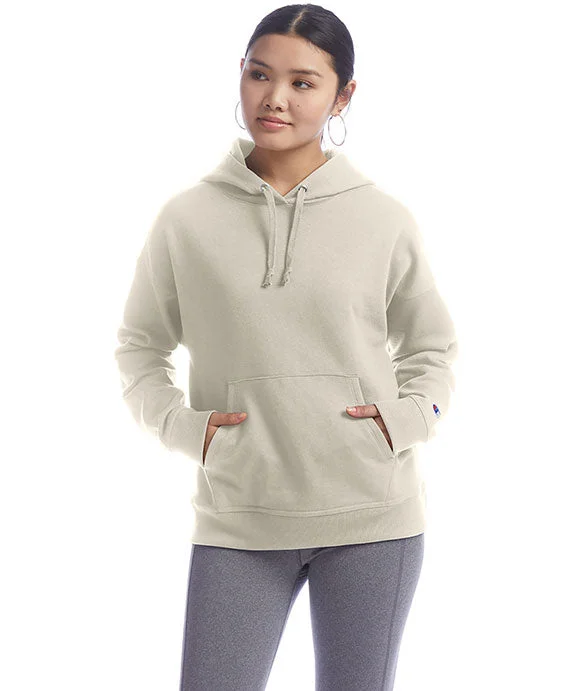 S760 - Champion Ladies Powerblend® Relaxed Hooded Sweatshirt | Sand