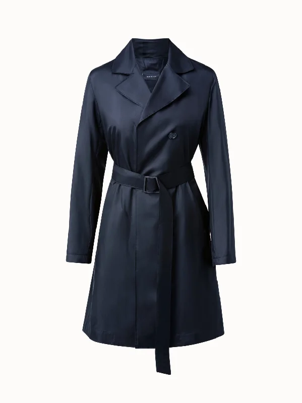 Silk Taffeta Trench Coat