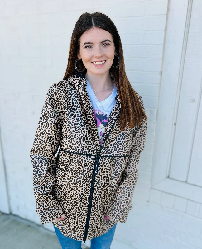 Women's Leopard Raincoat