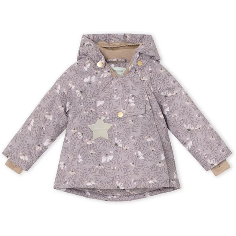 MINI A TURE Wang Fleece Printed Winter Jacket Autumn Flower Field