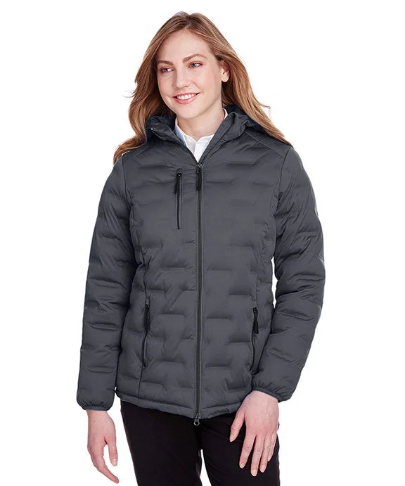 NE708W - North End Ladies Loft Puffer Jacket | Carbon/Black