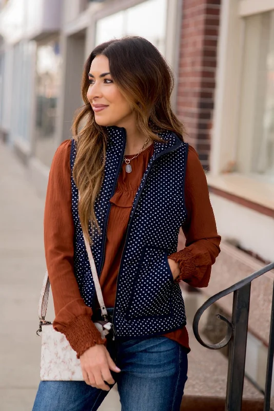 Solid Outlined Polka Dot Vest