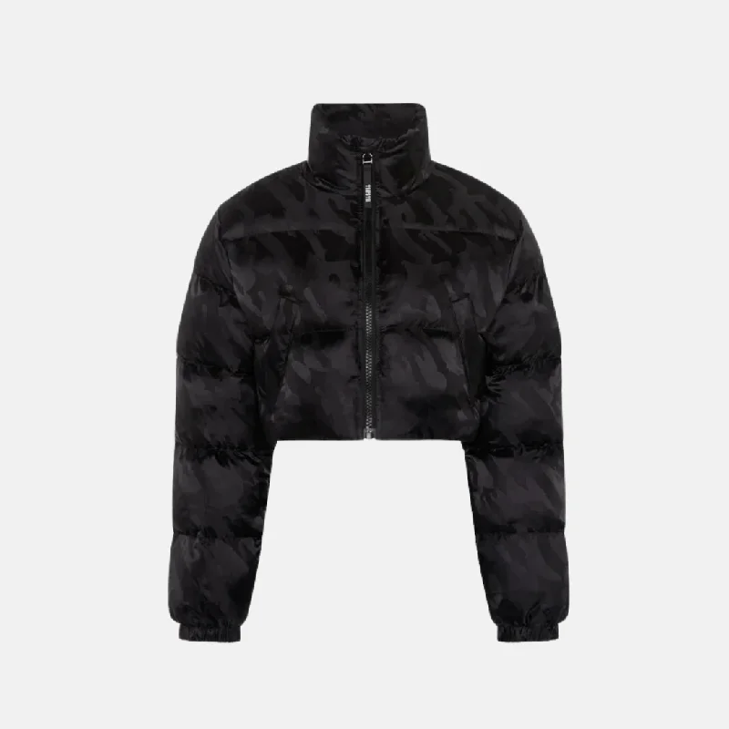 Trapstar Women's Irongate T Jacquard Puffer Jacket - Blackout