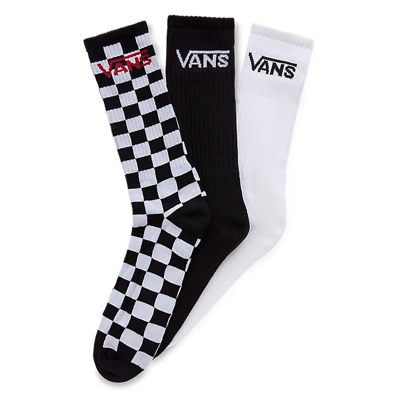 Hiking men's socks for outdoor adventuresClassic Crew Socks (3 Pack) - Checkerboard