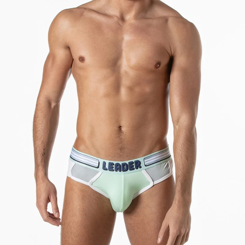Men's briefs with a supportive pouch designLeader Candy Brief Mint