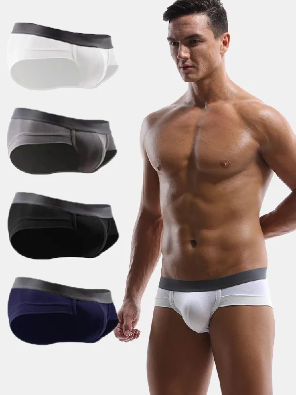 Silky men's briefs for a luxurious feel4 Pack Bulge Ball Support Pouch Modal Men's Briefs Silky men's briefs for a luxurious feel4 Pack Bulge Ball Support Pouch Modal Men's Briefs