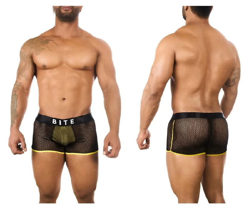 Tag - less men's boxer briefs to prevent irritationBiteWear BW2023107 Bright Kumquat Trunks Color Yellow Tag - less men's boxer briefs to prevent irritationBiteWear BW2023107 Bright Kumquat Trunks Color Yellow
