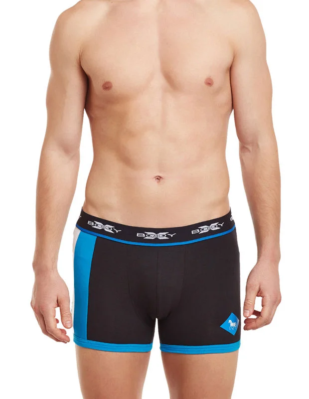 Mesh - back men's trunks for ventilationBody X Fusion Trunks-BX02T- Black Blue