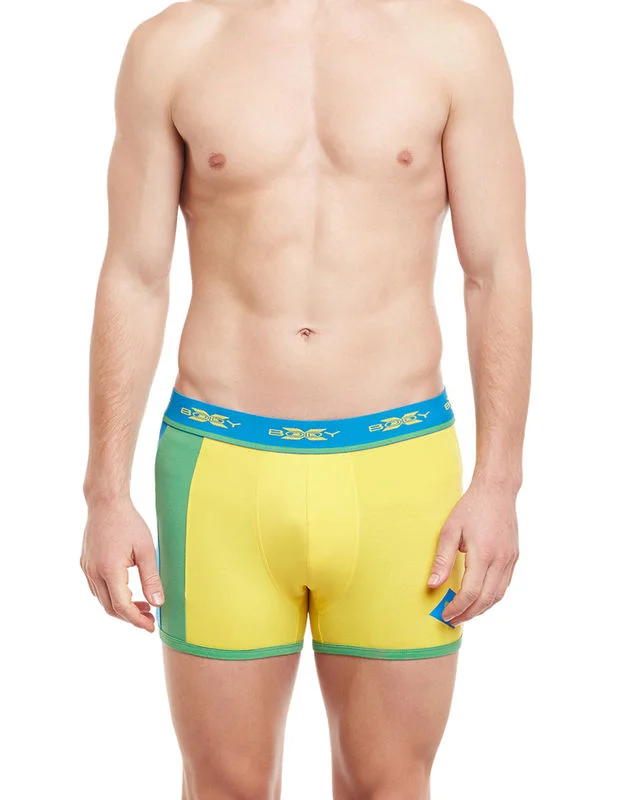 Designer men's trunks with a fashionable edgeBody X Fusion Trunks-BX02T Brilliant Blue Vibrant Yellow Designer men's trunks with a fashionable edgeBody X Fusion Trunks-BX02T Brilliant Blue Vibrant Yellow