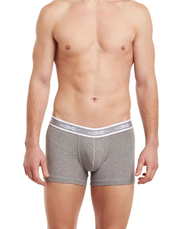Men's trunks with a quick - dry fabricBody X Solid Trunks-BX05T-Grey Milange