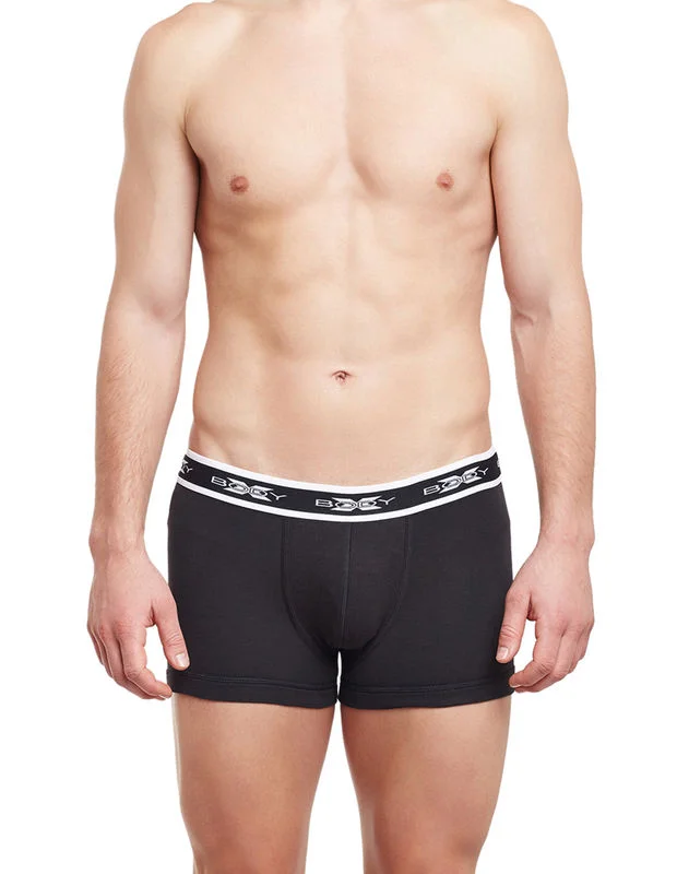 Men's trunks with a contoured pouch designBody X Solid Trunks-BX05T-Black