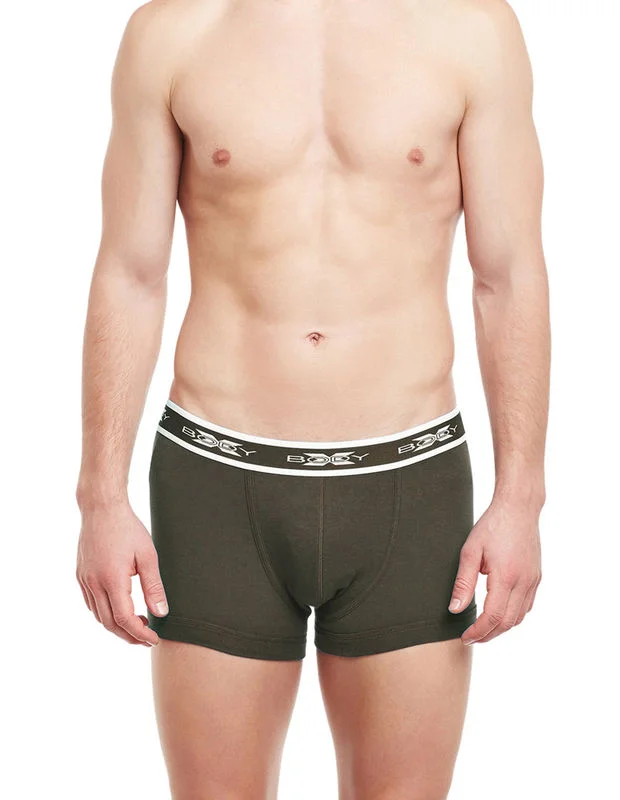 Stretch - lycra men's trunks for flexibilityBody X Solid Trunks-BX05T-Coffe Brown