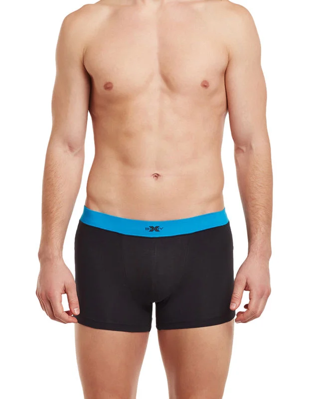 Soft - touch men's trunks for a gentle feelBody X Solid Trunks-BX07T-Black
