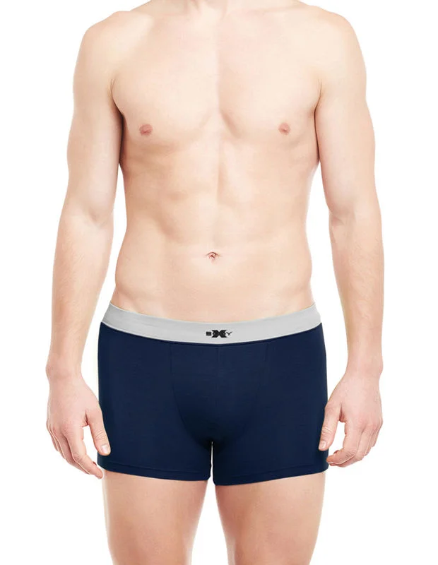 Tag - less men's trunks for irritation - free comfortBody X Solid Trunks-BX07T-Navy Tag - less men's trunks for irritation - free comfortBody X Solid Trunks-BX07T-Navy