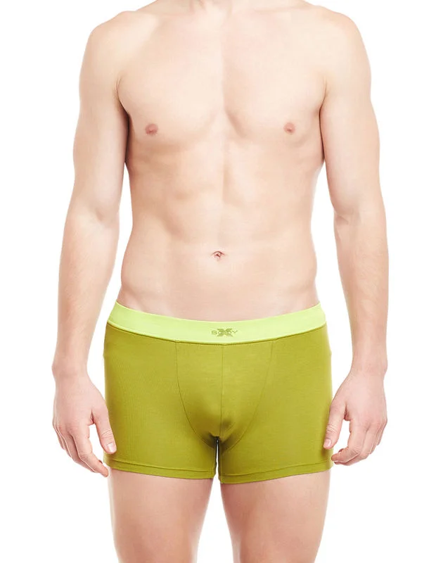 Breathable men's trunks for all - day wearBody X Solid Trunks-BX07T-Olive