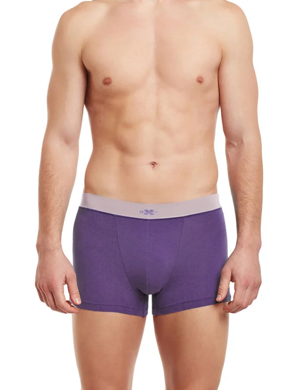 Designer men's trunks with a fashionable edgeBody X Solid Trunks-BX07T-Purple