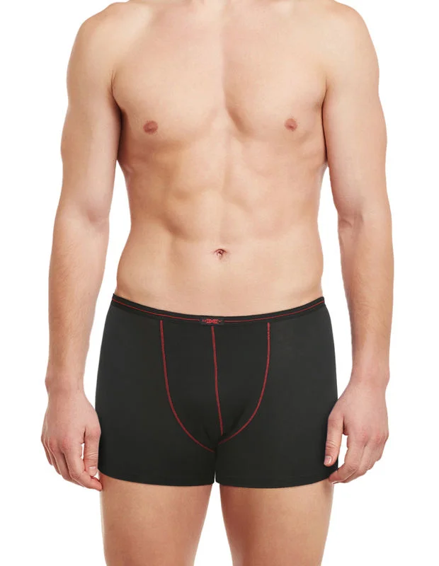 Slim - cut men's trunks for a modern styleBody X Solid Trunks-BX08T-Black