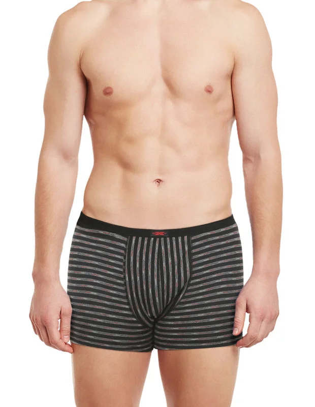 Stretch - lycra men's trunks for flexibilityBody X Striped Trunks-BX09T-Black Stripe