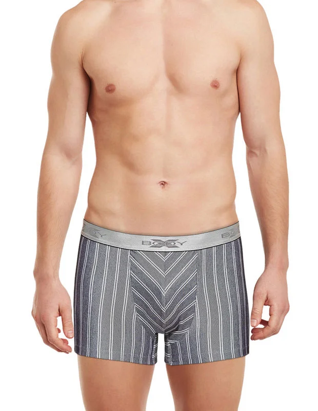 Designer men's trunks with a fashionable edgeBodyX Striped Trunks-BX27T-White