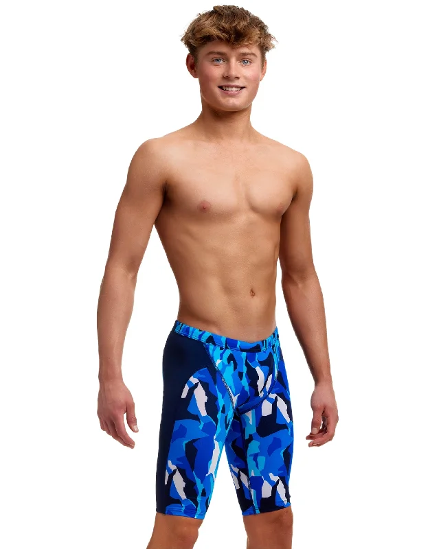 Men's trunks with a reinforced crotch areaBoys Chaz Michael Swim Training Jammer - Blue Men's trunks with a reinforced crotch areaBoys Chaz Michael Swim Training Jammer - Blue