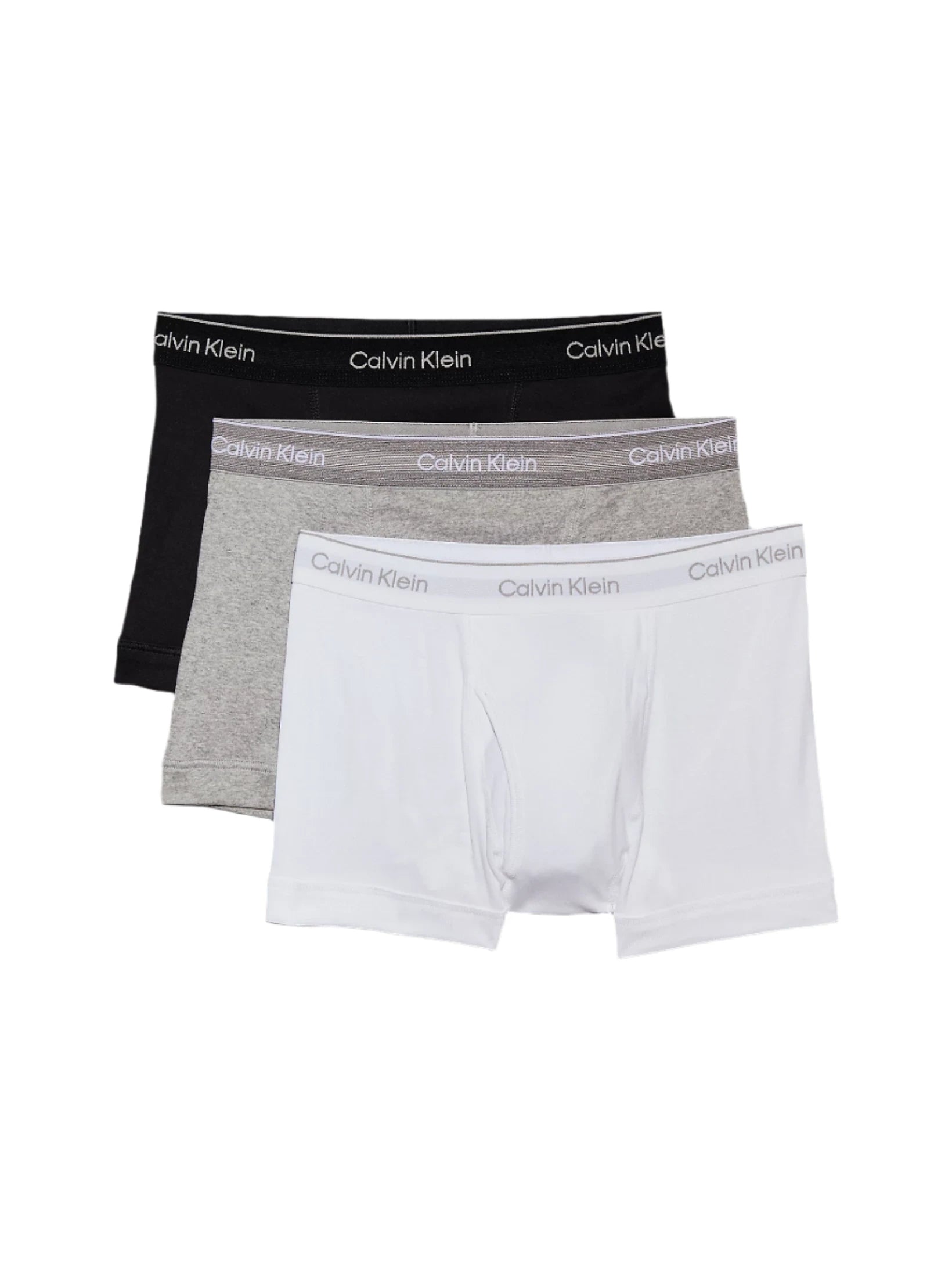 Men's trunks with a reinforced crotch areaCalvin Klein Mens Cotton Classics Trunk 3 Pack - Black/Grey Heather/White Men's trunks with a reinforced crotch areaCalvin Klein Mens Cotton Classics Trunk 3 Pack - Black/Grey Heather/White
