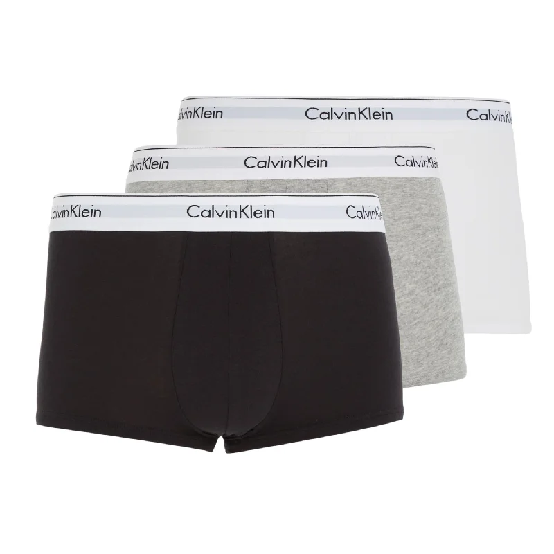 Athletic - grade men's trunks for sportsCalvin Klein Modern Cotton Stretch Trunks 3 Pack - Black / White / Grey Athletic - grade men's trunks for sportsCalvin Klein Modern Cotton Stretch Trunks 3 Pack - Black / White / Grey