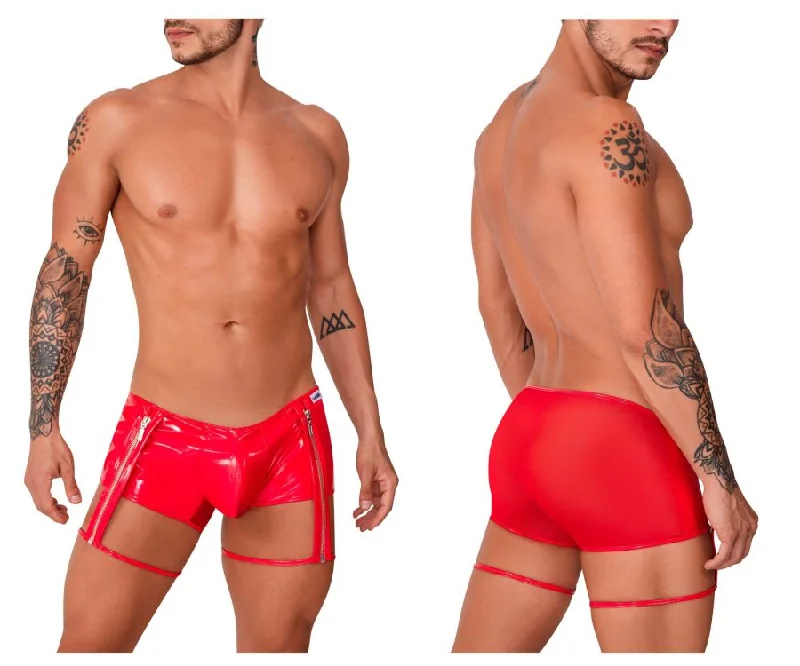 Moisture - wicking men's boxer briefs for sports activitiesCandyMan 99740 Garter Trunks Color Red Moisture - wicking men's boxer briefs for sports activitiesCandyMan 99740 Garter Trunks Color Red
