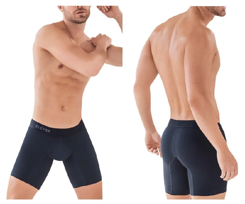 Low - rise men's boxer briefs for a modern silhouetteClever 0886 Caribbean Boxer Briefs Color Black